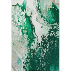 Premium Machine Washable Mayfield  Green 9' x 12' Rug