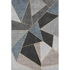 Premium Machine Washable Mayfield  Blue 9' x 12' Rug