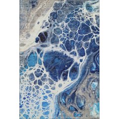 Premium Machine Washable Mayfield AMF682 Navy 9' x 12' Rug