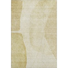 Premium Machine Washable Mayfield AMF696 Gold 9' x 12' Rug