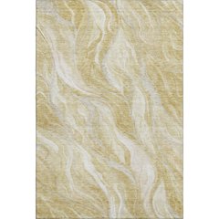 Premium Machine Washable Mayfield AMF720 Gold 9' x 12' Rug