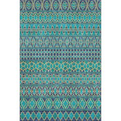 Premium Machine Washable Mayfield AMF726 Teal 9' x 12' Rug