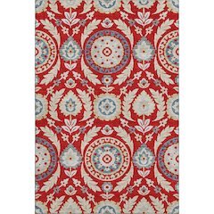 Premium Machine Washable Mayfield AMF751 Red 9' x 12' Rug