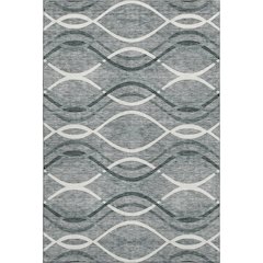 Premium Machine Washable Mayfield AMF757 Gray 9' x 12' Rug