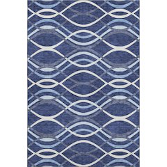 Premium Machine Washable Mayfield AMF757 Navy 9' x 12' Rug