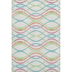 Premium Machine Washable Mayfield AMF757 White 9' x 12' Rug