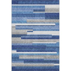 Premium Machine Washable Mayfield AMF766 Blue 9' x 12' Rug