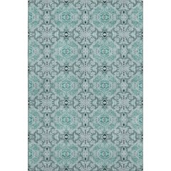 Premium Machine Washable Mayfield AMF783 Teal 9' x 12' Rug