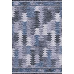 Premium Machine Washable Mayfield AMF798 Blue 9' x 12' Rug