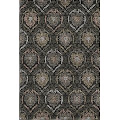 Premium Machine Washable Mayfield AMF809 Black 9' x 12' Rug