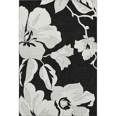 Premium Machine Washable Mayfield AMF857 Black 9' x 12' Rug