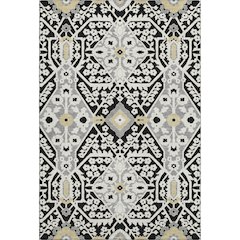 Premium Machine Washable Mayfield AMF863 Black 9' x 12' Rug