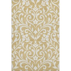 Premium Machine Washable Mayfield AMF875 Gold 9' x 12' Rug