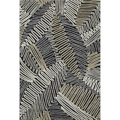 Premium Machine Washable Mayfield AMF904 Black 9' x 12' Rug
