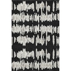 Premium Machine Washable Mayfield AMF905 Black 9' x 12' Rug