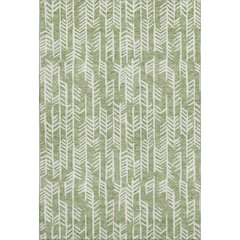 Premium Machine Washable Mayfield AMF906 Green 9' x 12' Rug