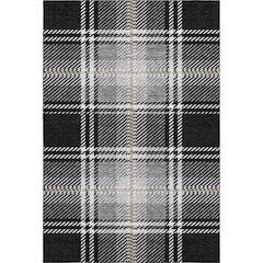 Premium Machine Washable Mayfield AMF935 Black 9' x 12' Rug