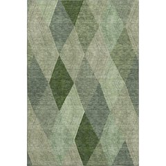 Premium Machine Washable Mayfield AMF962 Green 9' x 12' Rug