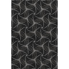 Premium Machine Washable Mayfield AMF968 Black 9' x 12' Rug
