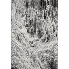 Premium Machine Washable Mayfield AMF971 Black 9' x 12' Rug