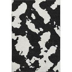 Premium Machine Washable Mayfield AMF975 Black 9' x 12' Rug