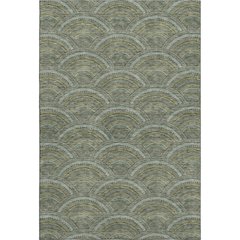 Premium Machine Washable Mayfield AMF984 Olive 9' x 12' Rug