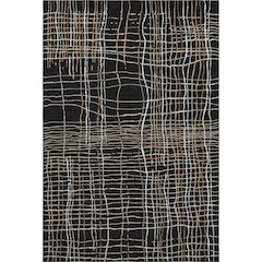 Premium Machine Washable Mayfield AMF998 Black 9' x 12' Rug