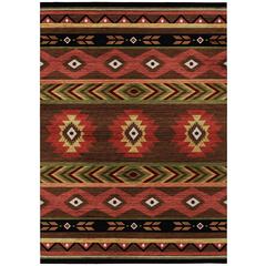 Indoor/Outdoor Sonora ASO33 Brown Washable 9' x 12' Rug