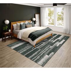Bravado Shadow Contemporary Striped 8' x 10' Area Rug Shadow ABV37