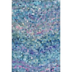 Luxury Washable Indoor/Outdoor Kaleidoscope KL1 Teal 9' x 12' Rug