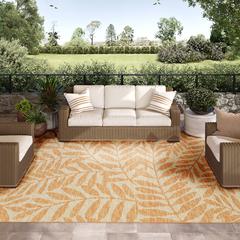 Yuma Gilded Coastal Floral 8' x 10' Area Rug Gilded AYU35