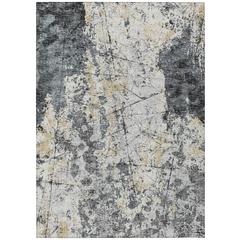 Indoor/Outdoor Accord AAC33 Black Washable 9' x 12' Rug