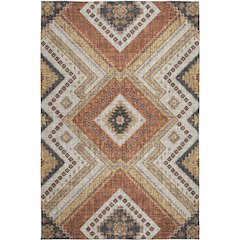 Luxury Washable Indoor/Outdoor Portico Copper 9' x 12' Rug