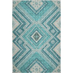 Luxury Washable Indoor/Outdoor Portico Teal 9' x 12' Rug