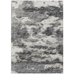 Indoor/Outdoor Accord AAC36 Black Washable 9' x 12' Rug