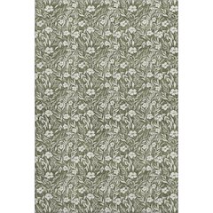 Luxury Washable Indoor/Outdoor Soft Essentials SE4 Green 9' x 12' Rug