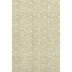 Luxury Washable Indoor/Outdoor Soft Essentials SE4 Gold 9' x 12' Rug