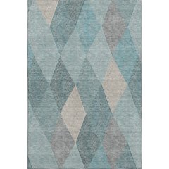 Luxury Washable Indoor/Outdoor The Reserve Turquoise 9' x 12' Rug