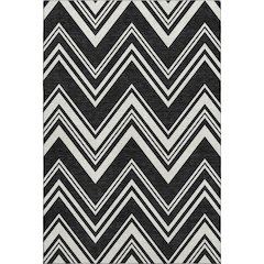 Luxury Washable Indoor/Outdoor The Reserve Black 9' x 12' Rug