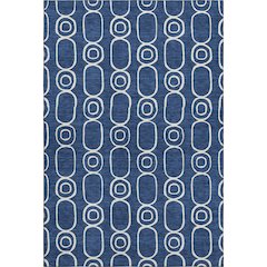 Luxury Washable Indoor/Outdoor The Reserve Navy 9' x 12' Rug