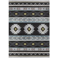 Indoor/Outdoor Phoenix PH3 Black Washable 9' x 12' Rug