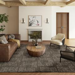 Eleanor Brown Contemporary Geometric 8' x 10' Area Rug Brown AER31