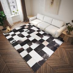 Laredo Black Animal Patchwork 8' x 10' Area Rug Black ALR40