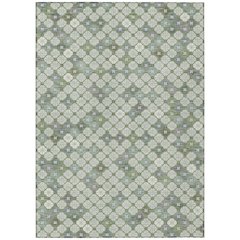 Machine Washable Indoor/Outdoor Chantille Mint 10' x 14' Rug