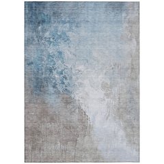 Machine Washable Indoor/Outdoor Chantille Denim 10' x 14' Rug