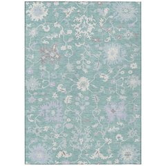 Machine Washable Indoor/Outdoor Chantille Seafoam 10' x 14' Rug