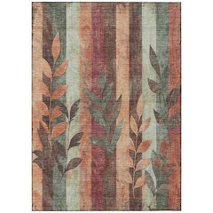 Machine Washable Indoor/Outdoor Chantille Terracotta 10' x 14' Rug