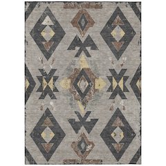 Machine Washable Indoor/Outdoor Chantille Taupe 10' x 14' Rug