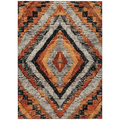 Machine Washable Indoor/Outdoor Chantille Terracotta 10' x 14' Rug