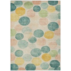 Machine Washable Indoor/Outdoor Chantille Teal 10' x 14' Rug